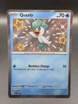Pokemon Quaxly SVP 082 Black Star Promo Holo NM - Image 1