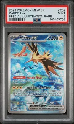 2023 POKEMON MEW EN-151 #202 ZAPDOS ex SPECIAL ILLUSTRATION RARE PSA 9 - Image 1
