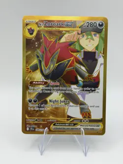 Pokemon N's Zoroark EX Hyper Rare Holo Card 189/159 Sv09 NM, Pack Fresh - Image 1