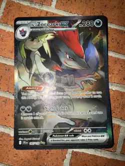 Pokemon TCG N's Zoroark EX Holo Card 185/159 Sv09: Journey Together - Image 1