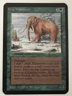 Magic the Gathering MTG Alpha War Mammoth NM (Beta Bob) - Image 1
