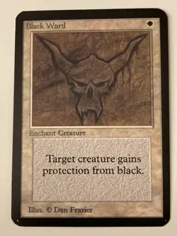 Magic the Gathering MTG Alpha BLACK WARD LP (Beta Bob) - Image 1