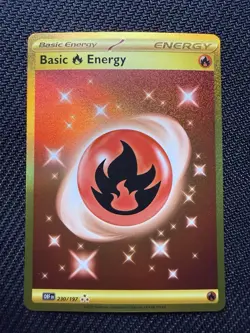 Fire Energy Gold Hyper Rare 230/197 Sv03: Obsidian Flames English Pokemon NM - Image 1