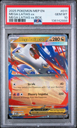 PSA 10 MEGA LATIAS EX #011 BLACK STAR PROMO 2025 POKEMON MEP EN MEGA LATIAS BOX - Image 1