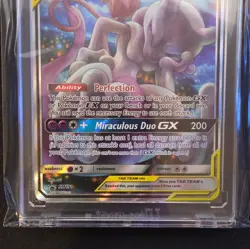 Mewtwo & Mew GX SM191 Sun & Moon Full Art Black Star Promo Holo Pokemon Card NM - Image 4