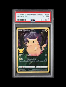 2021 Pokemon Celebrations 005/025 FA Pikachu 💎PSA 6💎 - Image 1