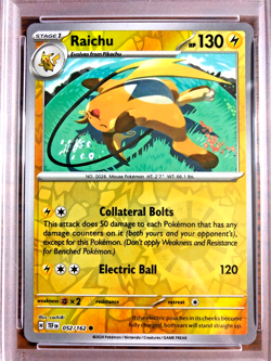 Raichu Reverse Holo #052 - PSA GEM MT 10 - 2024 SV Temporal Forces - Pokemon TCG - Image 2