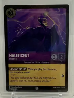 Disney Lorcana TCG Maleficent Sorceress #49 the First Chapter Foil - Image 1
