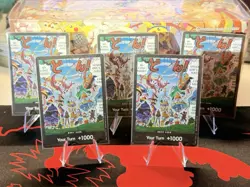 One Piece DON!! Egghead 5 card Set OP14 Azure Sea’s Seven ENG Near Mint - Image 1