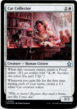 Cat Collector (FOIL) - [Foundations] MTG Magic - NM/M ⚪ - Image 3