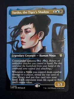 MTG Yuriko, the Tiger's Shadow BORDERLESS Commander Masters 690 NM - Image 1