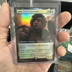 Sam, Loyal Attendant -#7-MTG-Commander: LOTR-Tales Of Middle-earth-FOIL-NM - Image 1