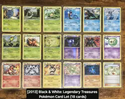 2013 BW Legendary Treasures Pokemon Card Lot - 18 Cards (Holos and Rares!) - Image 1