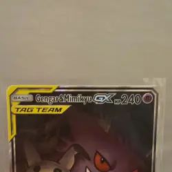 2019 Pokemon Gengar & Mimikyu GX (Full Alt Art) 165/181 Team Up PSA 10 - Image 4