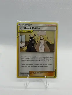 Pokemon TCG Cosmic Eclipse Cynthia & Caitlin Tag Team #189/236 Uncommon NM - Image 1
