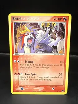 Pokemon TCG Entei 1/17 Pop Series 2 Holo Rare Card - Image 2