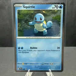 Squirtle SVP048 Scarlet & Violet 151 Cosmos Holo Black Star Promo Pokemon TCG NM - Image 1