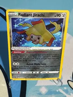 Radiant Jirachi 120/195 Holo Rare Pokemon 2022 Silver Tempest NM - Image 1
