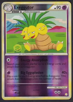 Pokemon Exeggutor 18/123 Reverse Holo Rare HeartGold SoulSilver - Image 1
