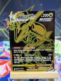 Pokemon Rayquaza VMAX Secret Rare Full Art Holo 320HP TG29/TG30 Silver Tempest - Image 1
