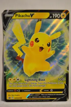 Pokemon: Black Star Promo Sword and Sheild: Pikachu SWSH198 - Image 1
