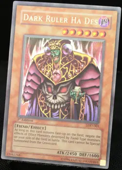 Yu-Gi-Oh! Dark Ruler Ha Des LOD-001 1.Edition (1st) Super Rare [LP] | EN 2004 - Image 3