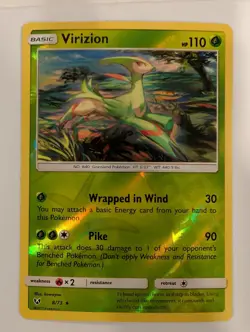 Virizion 8/73 - Shining Legends Pokemon Reverse Holo Foil Nice! - Image 1