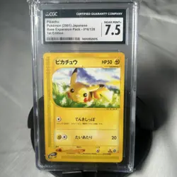 CGC 7.5 Pikachu Japanese Expedition 016/128 Pokemon Card - Image 3