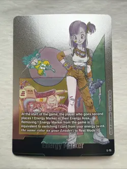 Energy Marker E-73 Silver Bulma Manga Booster 02 Dragon Ball Card English - Image 1