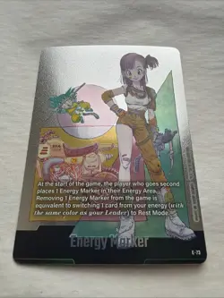 Energy Marker E-73 Silver Bulma Manga Booster 02 Dragon Ball Card English - Image 2