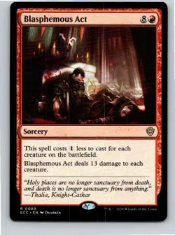 Magic the Gathering Blasphemous Act Lorwyn Eclipsed Commander MTG Free Shipping! - Image 1