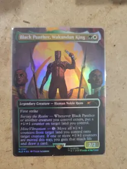 MTG Black Panther, Wakandan King RAINBOW FOIL Secret Lair Drop x Marvel 1747 NM - Image 1