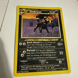 Pokemon TCG Umbreon Card Neo Discovery 32/75 Unlimited Edition, Regular Rare - Image 1