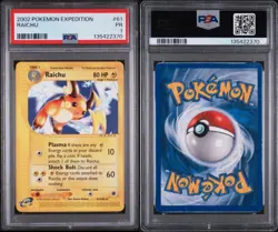 2002 POKEMON EXPEDITION #61 RAICHU PSA 1 Poor - Pop 2 - Image 1