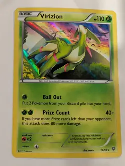 Virizion 12/98 - XY Ancient Origins Pokemon Holo Foil Nice! - Image 1