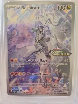 N'S RESHIRAM ENHANCED BSTR BOX TOPPER STAMPED 2025 POKEMON JTG EN #167 PSA... - Image 2