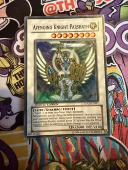 YUGIOH AVENGING KNIGHT PARSHATH TDGS-ENSP1 SUPER LP-VLP - Image 1