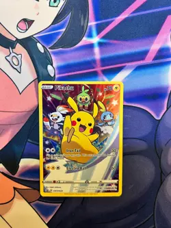 Pikachu SWSH020 SWSH: Sword & Shield Promo Card Holo Black Star Pokemon Center - Image 1