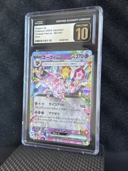 CGC 10 Pristine Espeon ex 063/187 RR Terastal Festival ex sv8a Pokemon Card - Image 1