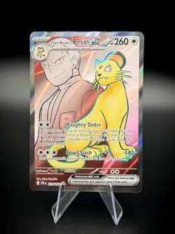 Pokemon Destined Rivals Card 217/182 Team Rocket's Persian ex Ultra Rare - Image 1