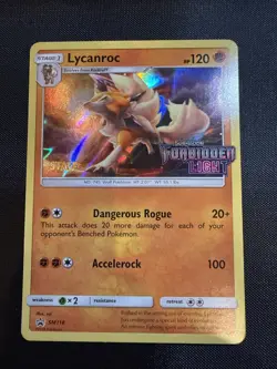 Pokemon Promo Cards Lycanroc - SM118 (Staff Promo) - SM Black Star Pr - Image 2