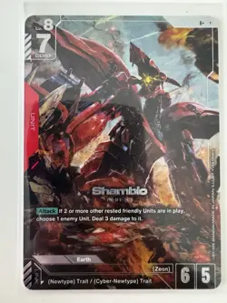 Gundam Card Game Newtype Rising Shamblo GD01-047 R+ Holo Foil - Image 1