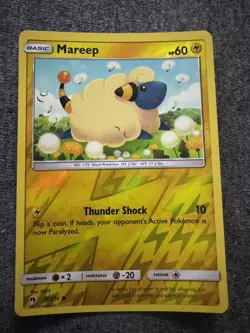 Mareep 76/214 Reverse Holo Common Lost Thunder Pokemon Card NM - Image 1