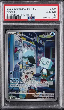 2023 POKEMON PAL EN-PALDEA EVOLVED ILLUSTRATION RARE #205 EISCUE PSA 10 - Image 1