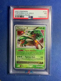 Pokemon Torterra LV.X #122 Diamond & Pearl Holo Ultra Rare 2007 English PSA 7 - Image 1