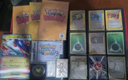 Vintage Pokemon Lot From The 90's N64,gameboy Manuals, Gold Mewtwo, jumbo promo - Image 1