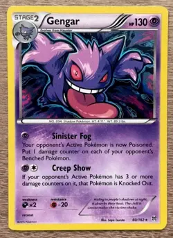 Gengar 60/162 XY Breakthrough Holo NM Pokemon TCG Card English - Image 1