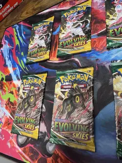 Pokemon Factory Sealed Evolving Skies Booster 8 Pack Lot! great pack conditions! - Image 4