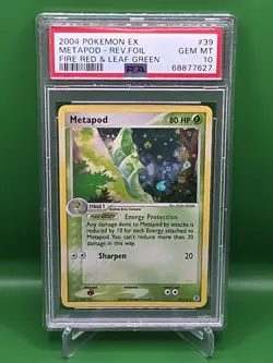 Metapod Reverse Foil ~ PSA 10 LOW POP *15* Pokemon EX FireRed & LeafGreen 39/112 - Image 1