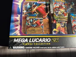 Pokemon Mega Lucario Ex Figure Collection Factory Sealed Box 5 Booster Packs - Image 5